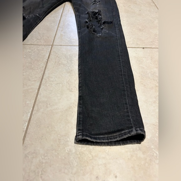 American eagle 36x34 men’s black ripped skinny jeans - Picture 3 of 12